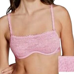 PINK Victoria’s Secret medium Wink unlined lace scoop bra BC3 3212